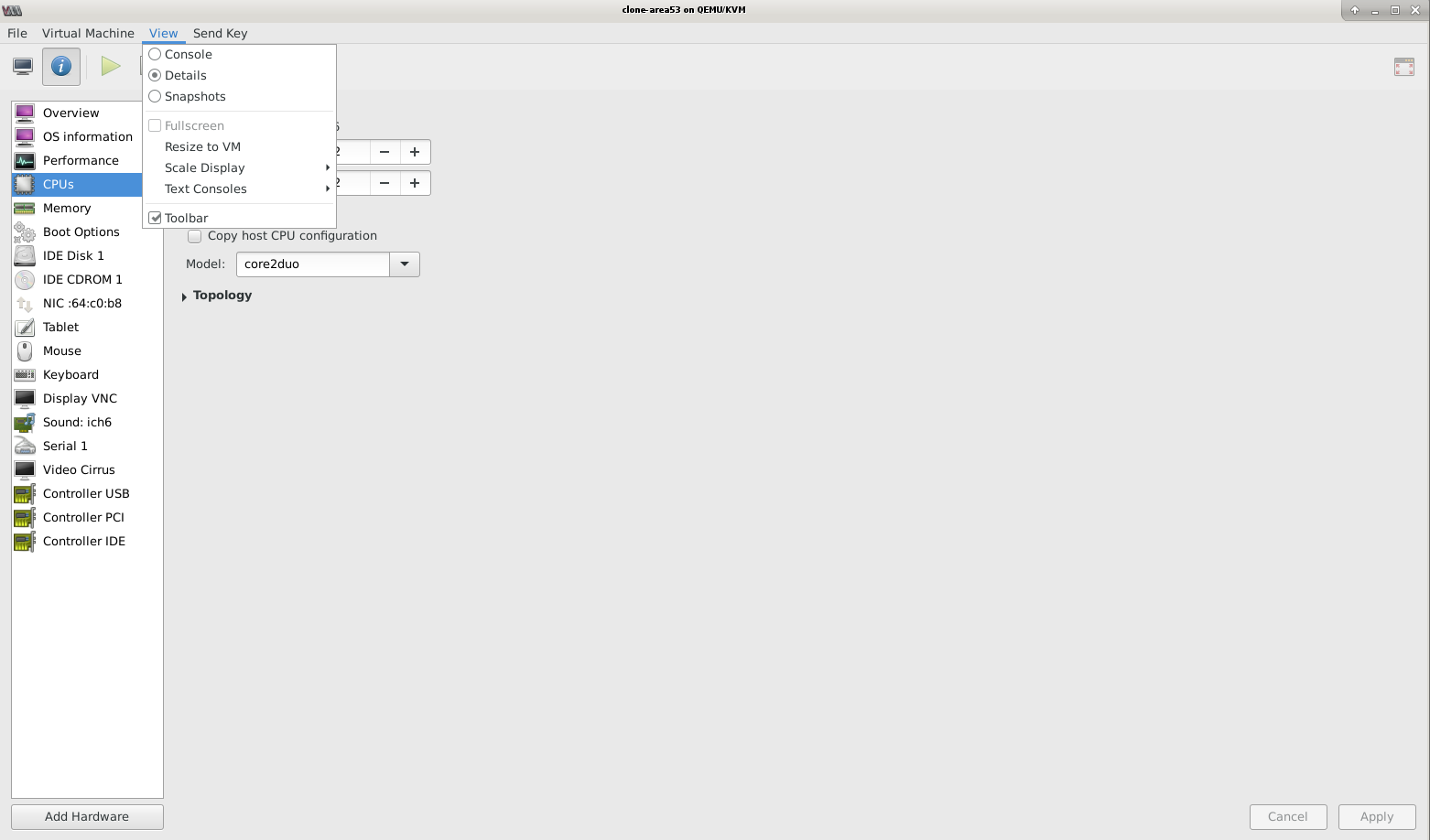 virtual-machine view-details virtual-machine view-details