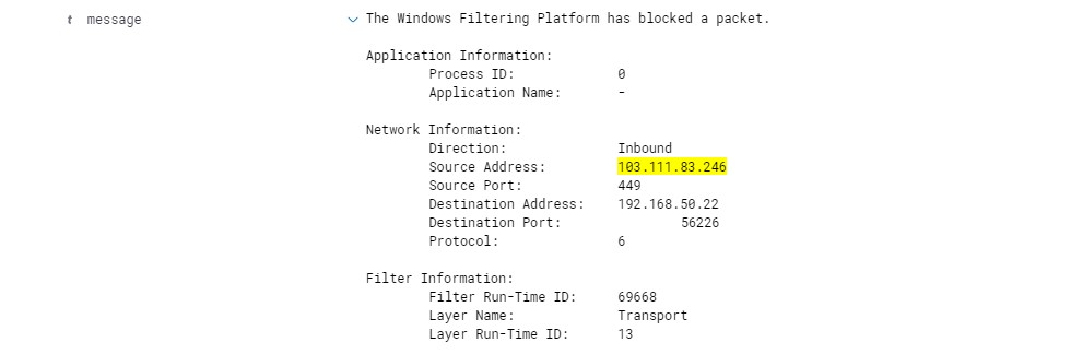 Event ID 5152 - 103.111.83.246